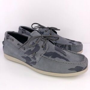 Steve Madden Gametyme Gray Camo Boat Shoes Size 13